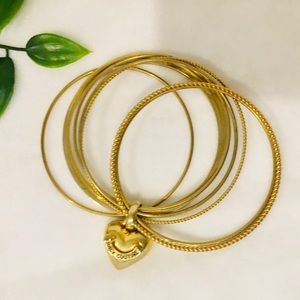 Stunning Juicy Couture Bangle Gold Heart Bracelet